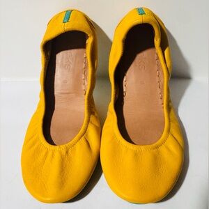 Tieks Mustard Leather Ballet Flats